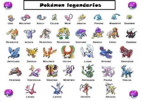 fotos de pokemon legendarios|lista de pokemon legendarios.